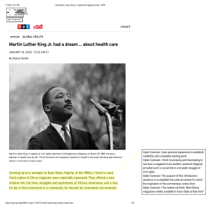 How MLK Inspired a Nigerian Doctor's Global Health Work