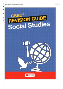 CSEC Social Studies Revision Guide