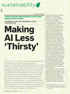 Making AI Less Thirsty: Uncovering AI's Water Footprint