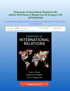 Essentials of International Relations 8th Edition Textbook