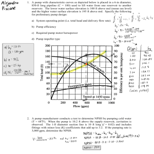 Pump Design & NPSH Calculations: Engineering Problems
