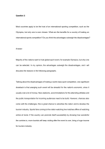 Benefits of Hosting International Sports Competitions