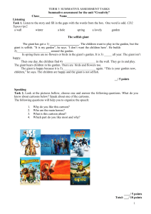 Term 3 Creativity Summative Assessment Tasks