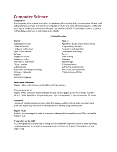 IGCSE Computer Science Syllabus Overview