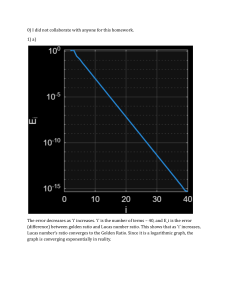 Lucas Numbers Golden Ratio Analysis