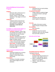 Immunity and National Immunization Program Guide