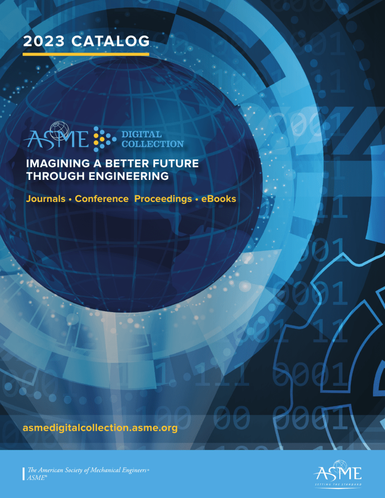 2023 ASME Digital Collection Catalog: Journals, Proceedings, eBooks