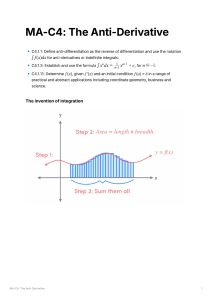 MA-C4: The Anti-Derivative