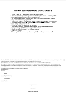 Soal Latihan Matematika JISMO Kelas 3