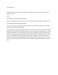 RET Foot Exercise: Emotional Regulation Thought Experiment