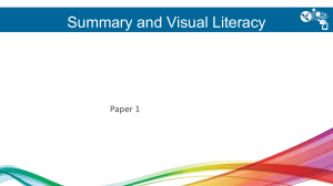 Summary and Visual Literacy Study Guide