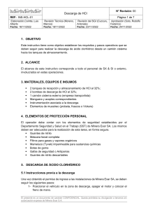 Manual de Descarga de &Aacute;cido Clorh&iacute;drico