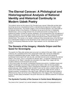 The Eternal Caravan: Uzbek Poetry and National Identity