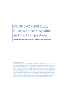 CWNP CWSP-208 Study Guide & Practice Questions