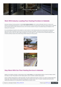 Floor heating adelaide