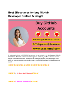 Best 5Resources for buy GitHub Developer Profiles & Insight