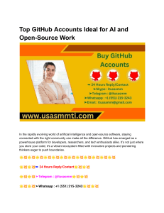 Top GitHub Accounts Ideal for AI and Open-Source Work