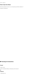 How to Say Your Name: English Lesson 01