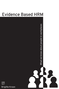 Evidence Based HRM: People in Workplaces
