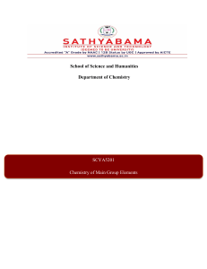 Chemistry of Main Group Elements Textbook