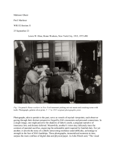 Analysis of Lewis Hine's 1915 Home Workers Photograph