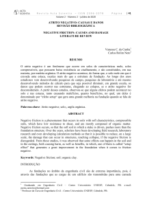 Atrito Negativo: Causas e Danos - Revis&atilde;o Bibliogr&aacute;fica