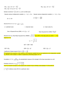 Linear Regression Formulas & Concepts