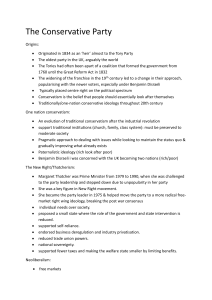 The Conservative Party: Origins & Ideologies