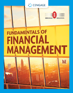 Fundamentals of Financial Management 16th Edition Textbook