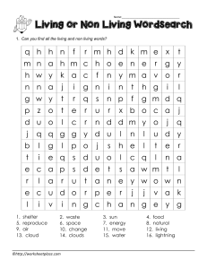 Słowosearch: Żywe i Nieżywe