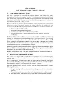 Selwyn College Student Society Guide