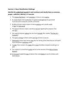Noun Classification Challenge Exercise