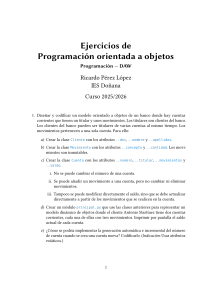 Ejercicios de Programaci&oacute;n orientada a objetos - DAW