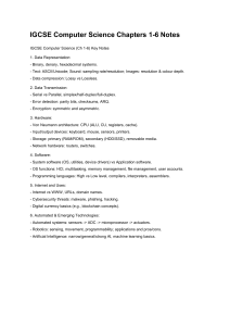 IGCSE Computer Science Notes Chapters 1-6