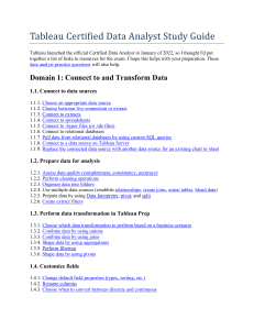 Tableau Certified Data Analyst Study Guide