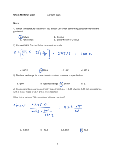 Chem 103 Final Exam Questions and Answers