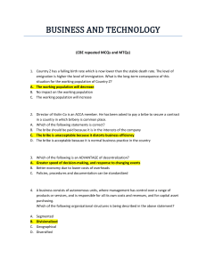 ACCA Business and Technology Practice Exam MCQs