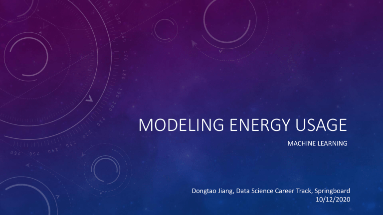Modeling Energy Usage with Machine Learning