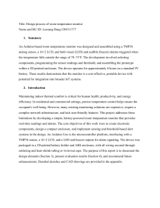 Arduino Room Temperature Monitor Design Process