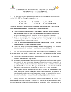 Gu&iacute;a de Ejercicios: Accionamientos de M&aacute;quinas El&eacute;ctricas