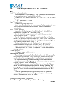 ACL Elite/Elite Pro Daily Weekly Maintenance SOP