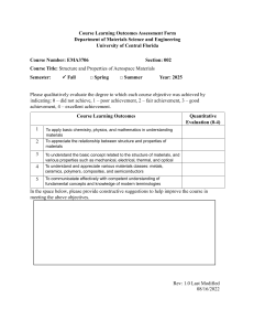 UCF EMA3706 Course Learning Outcomes Assessment Form