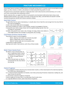 Fracture Mechanics Fundamentals: LEFM & Stress Intensity