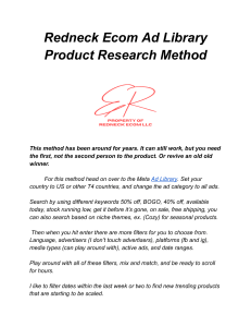 Ecom Ad Library Product Research Method Guide