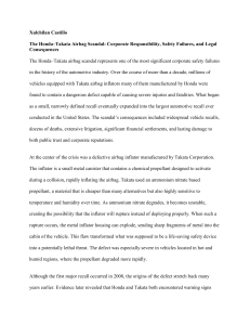 Honda Takata Airbag Scandal: Corporate Responsibility & Safety Failures