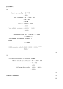 Economics Exam: GDP, CPI, Value Added Calculations