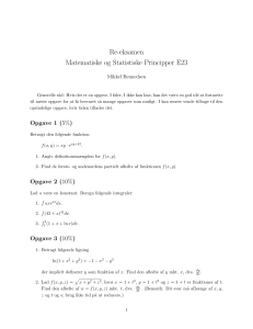 Geneksamen i Matematiske og Statistiske Principper E23