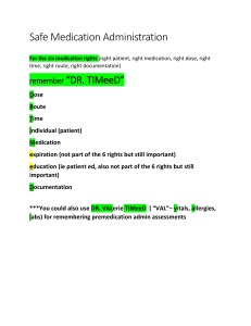 Safe Medication Administration: 6 Rights & 3 Checks