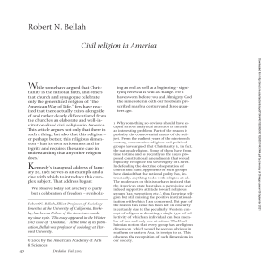Civil Religion in America: Bellah's Academic Analysis