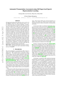 Automatic Pronunciation Assessment with Self-Supervised Speech Learning